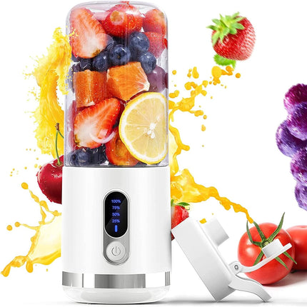 Portable Blender, Smart LCD Display Personal Size Blender USB Rechargeable for Shakes and Smoothies, 15.2Oz Fruit Juice Mixer with Six Blades, Mini Blender to Go Sports,Travel, Office, Gym