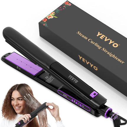 Steam Straighteners For Hair, Professional Salon Titanium Vapor Straightening Irons, High-end Salon Water Light Steam Flat Iron 24 Hour Anti-frizz Make Hair Smooth And Adds Shine