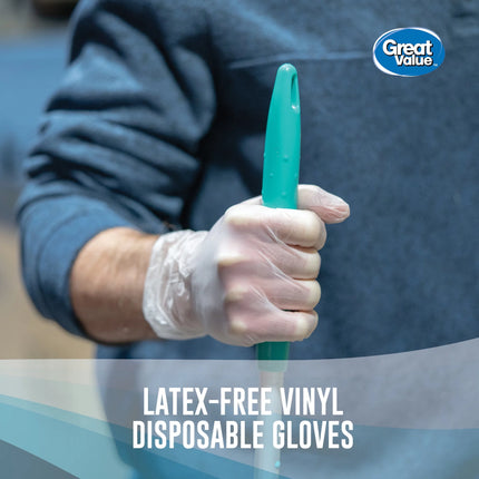 Disposable Vinyl Gloves, 100 Count