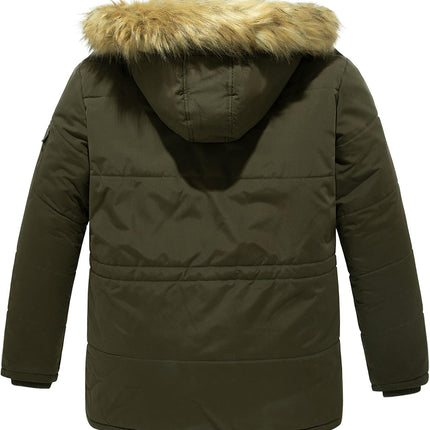 Men'S Big and Tall Winter Warm Heavy Hooded Parka Jacket