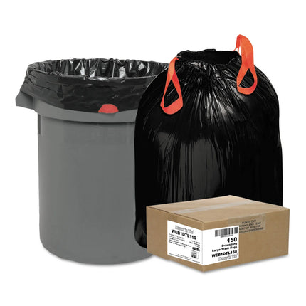 Webster Large Drawstring Trash Bags, 33 Gallon, 150 Count