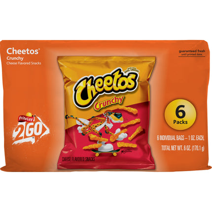 Crunchy Cheese Flavored Snacks, 1 Oz Bags, 6 Count