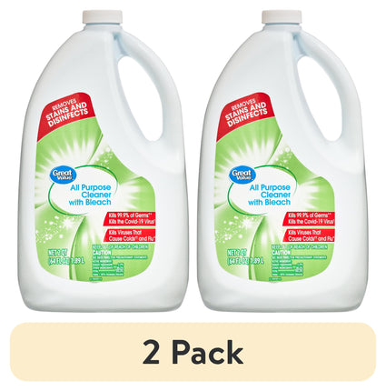 (2 Pack)  All Purpose Cleaner with Bleach, 64 Fl Oz Refill