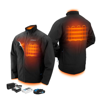 20-Volt Heated Jacket Kit, Black, Male Medium, (1) 1.5Ah Lithium-Ion Battery