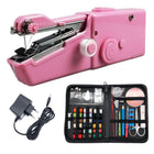 Handheld Sewing Machine Set Kit for Beginners Home,Travel and DIY, Mini Portable Handheld Sewing Machine with Sewing Repair Kit for Quick Stitching, US Plug Charger, Electric Handheld Sewing Machine