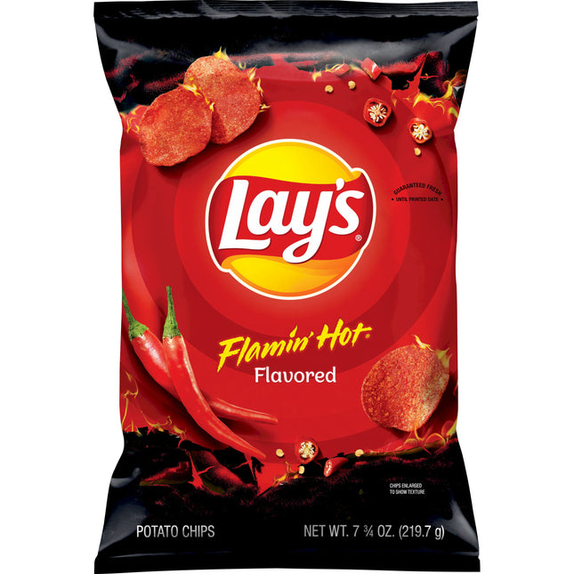 Potato Chips Flamin' Hot Flavored, 7.75 Oz. Bag