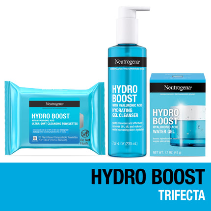 Hydro Boost Trifecta: Water Gel, Cleanser, & Wipes, 3 Items