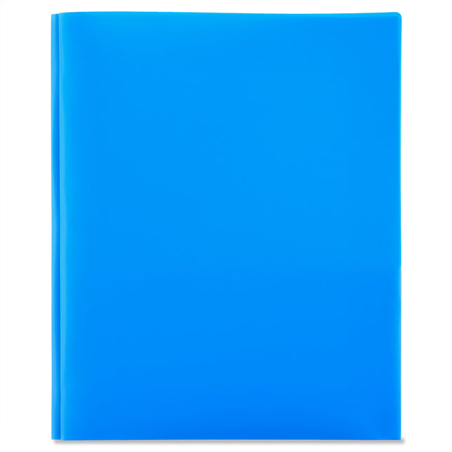 3-Prong 2-Pocket Poly Folder, Blue