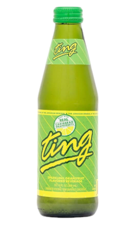 Ting, Sparkling Jamaican Grapefruit Flavored Beverage Glass Bottle