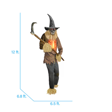 Haunted Living 12-ft Lighted Animatronic Scarecrow