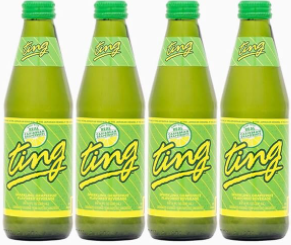 Ting, Sparkling Jamaican Grapefruit Flavored Beverage Glass Bottle