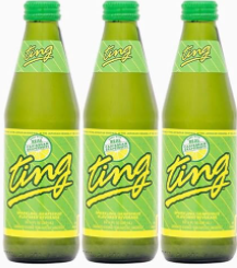 Ting, Sparkling Jamaican Grapefruit Flavored Beverage Glass Bottle