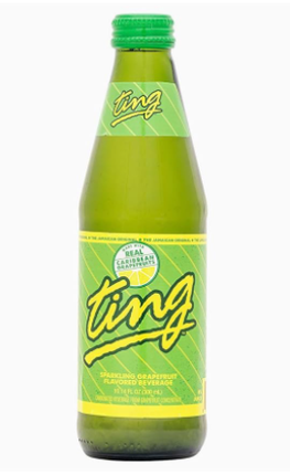 Ting, Sparkling Jamaican Grapefruit Flavored Beverage Glass Bottle