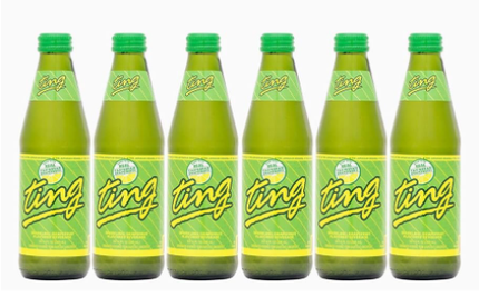 Ting, Sparkling Jamaican Grapefruit Flavored Beverage Glass Bottle