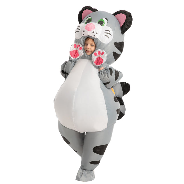 Cat Full Body Inflatable Animal Costume for Child, Unisex Inflatable Costume, Kitty for Halloween Halloween, Kitten Role Play, S