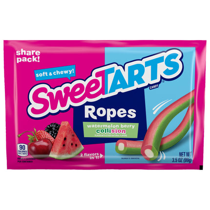 Ropes, Candy, Watermelon Berry Collision, Soft and Chewy, 3.5 Oz