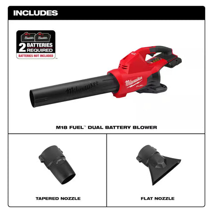 M18 18V Lithium-Ion Brushless Cordless 1 In. Sds-Plus D-Handle Rotary Hammer W/M18 Dual Battery Blower & (2) Batteries