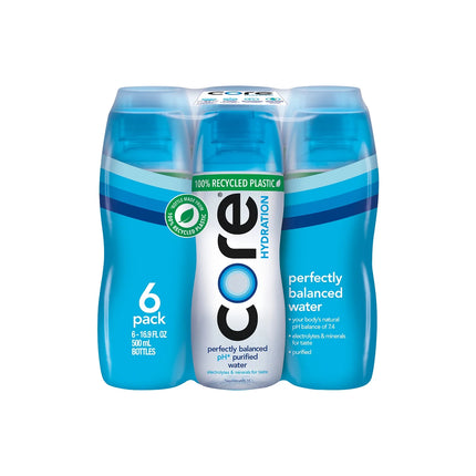 CORE Hydration Perfectly Balanced Drinking Water, 0.5 L Bottles, 6 Count