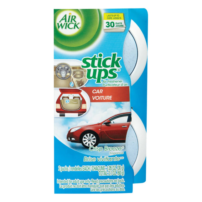 Stick Ups Car Air Freshener, Crisp Breeze, 2 Count