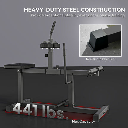 Adjustable Steel Seated Calf Raise Exercise Strength Training Gym Equipment, Black