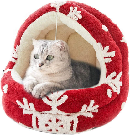 Christmas Red Cat Bed S