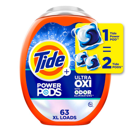 63-Pack Power Pods Ultra Oxi Odor Eliminator Original HE Laundry Detergent (101-Oz)