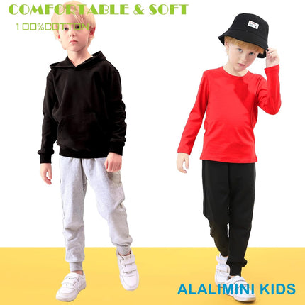 Toddler Boys Sweatpants Kids Cotton Active Jogger Drawstring Casual Pants 2Pack