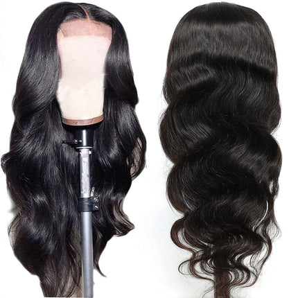 Lace Front Wigs Human Hair Wigs for Black Women Glueless Body Wave 4X4 Lace Closure Wigs Human Hair 150% Density Brazilian Virgin Hair Pre Plucked with Baby Hair Natural Color (22 Inch)