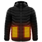 Men Heated Puffer Jacket Electric Heating Coat Insulated Hood Windbreaker 9Heat Zones