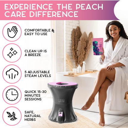 Electric Steaming Seat for Women with Steaming Herbs - Supports Healthy Ph Balance, Menstrual Support, Postpartum Care, Cleanse Vaginal Odor and Dryness - Feminine Care Product