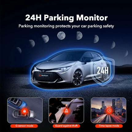 Dash Cam, 4K UHD Car Camera Front with Wi-Fi GPS, 3.18" LCD Screen, G-Sensor, 24H Parking Monitor