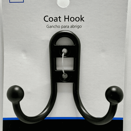 , Double Hook Bronze Metal Hook, Mounting Hardware Included, 10 Lb Limit