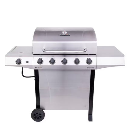 Performance Series Silver 5-Burner Liquid Propane Gas Grill with 1 Side Burner