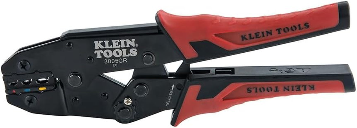 3005CR Wire Crimper Tool, Ratcheting Insulated Terminal Crimper for 10 to 22 AWG Wire