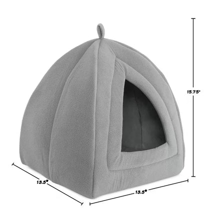 Small Grey Igloo Cat Bed