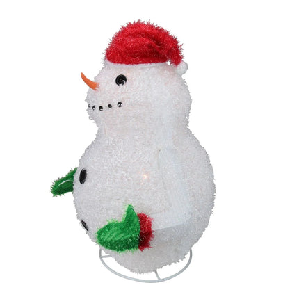 Pre-Lit Snowman Outdoor Christmas Decoration - 24" - Clear Lights