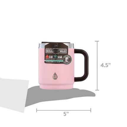 Stainless Steel Boulder Mug 14 Fl Oz, Pink