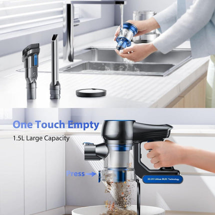 450W 36kPa Powerful Cordless Handheld Vacuum With LED Display, 40-Minute Battery Life, Rechargeable, Suitable For Home Use And Cleaning Pet Hair, Suitable For Hardwood Floors And Carpets