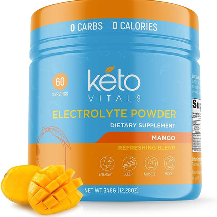 Electrolytes Powder | Keto-Friendly Electrolytes with Potassium, Magnesium, Sodium, Calcium | Keto Electrolytes Supplement Energy Drink Mix | Sugar-Free, Zero Calories, Zero Carbs