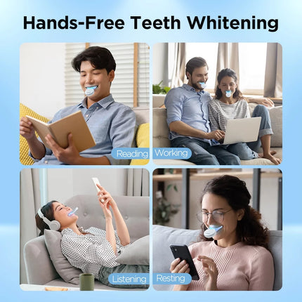 Teeth Whitening Kit with LED Light , 28 White Strips for Sensitive Teeth with Rechargeable Teeth Whitener Case