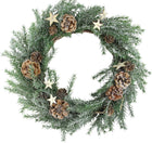 Pine Cones & Stars Christmas Wreath, 13.5