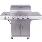 Performance Series Silver 4-Burner Liquid Propane Gas Grill with 1 Side Burner