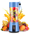 Portable Juicer for Fruit Smoothie Shake & Juice, Portable Blender Cup, USB Rechargeable, 350ML Capacity- Blue