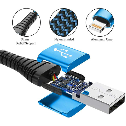 Lightning Cable, [2 Pack 10FT] I Phone Cable Mfi Certified Nylon Braided 3A Fast Charging Cable for I Phone 14/13/12/11/XR/XS/X