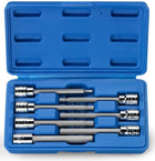 10072A 3/8-Inch Drive Extra Long Allen Hex Bit Socket Set, SAE, 1/8-Inch - 3/8-Inch | S2 and Cr-V Steel, 7-Piece Set