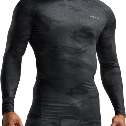 1 or 3 Pack Men'S UPF 50+ Long Sleeve Compression Shirts, Athletic Workout Shirt, Water Sports Rash Guard