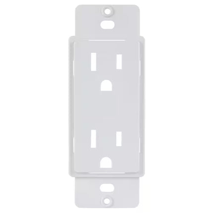 1-Gang Duplex Cover-Up Plastic Wall Plate Adapter, White (Textured/Paintable Finish)