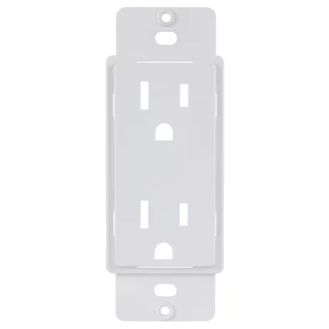 1-Gang Duplex Cover-Up Plastic Wall Plate Adapter, White (Textured/Paintable Finish)