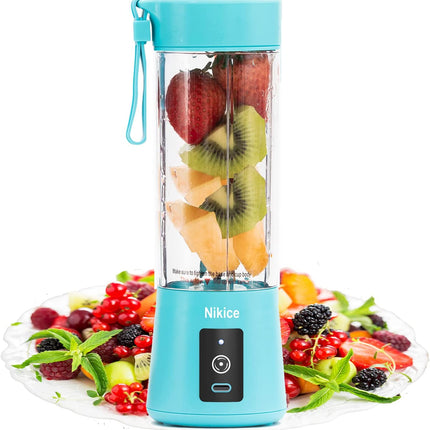 Portable Blender,Personal Size Blender Juicer Cup,Smoothies and Shakes Blender,Handheld Fruit Machine,Blender Mixer Home (Blue)