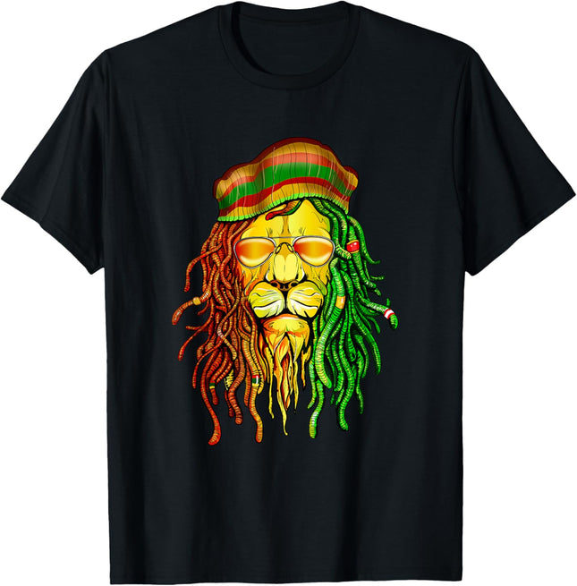 Reggae Music Lovers Tshirt, Jamaican Lion T-Shirt T-Shirt